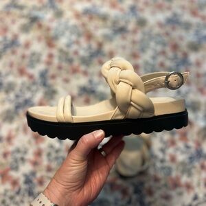Indigo Rd. Cream Braided Sandals